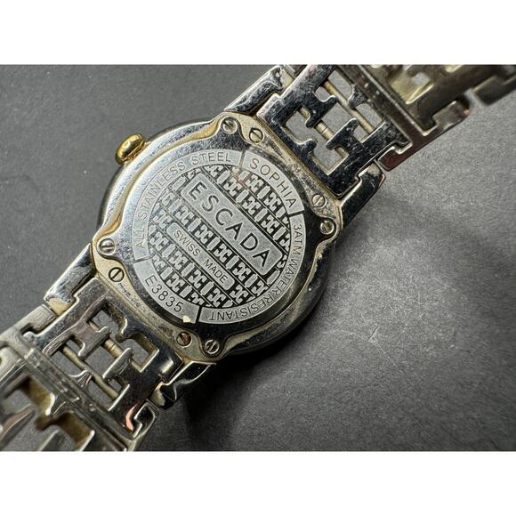 Escada Sophia Watch Women\'s Silver Gold Two Tone 3ATM All Stainless Steel E3835